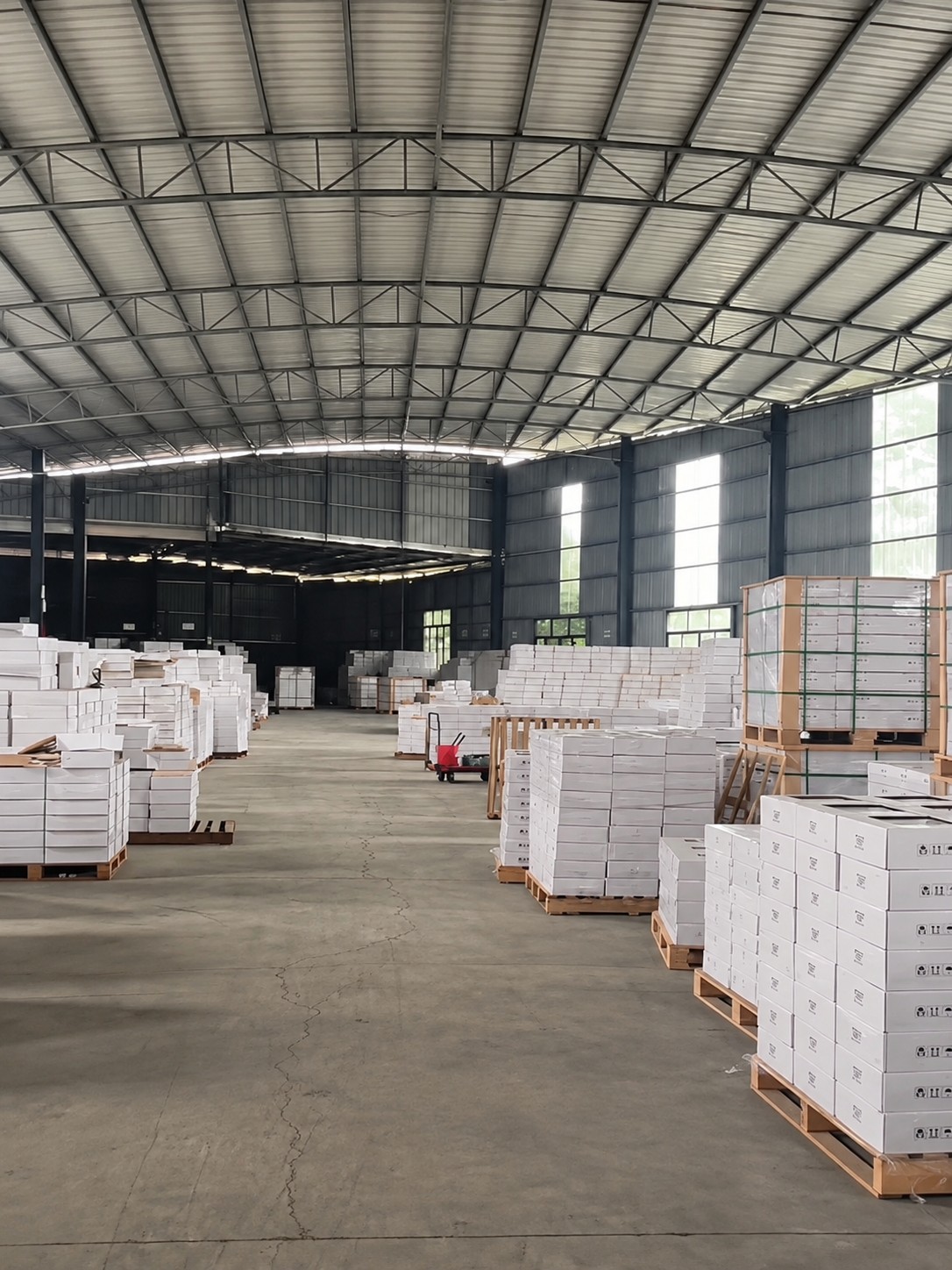 Mosaic project materials organized for safe transportation