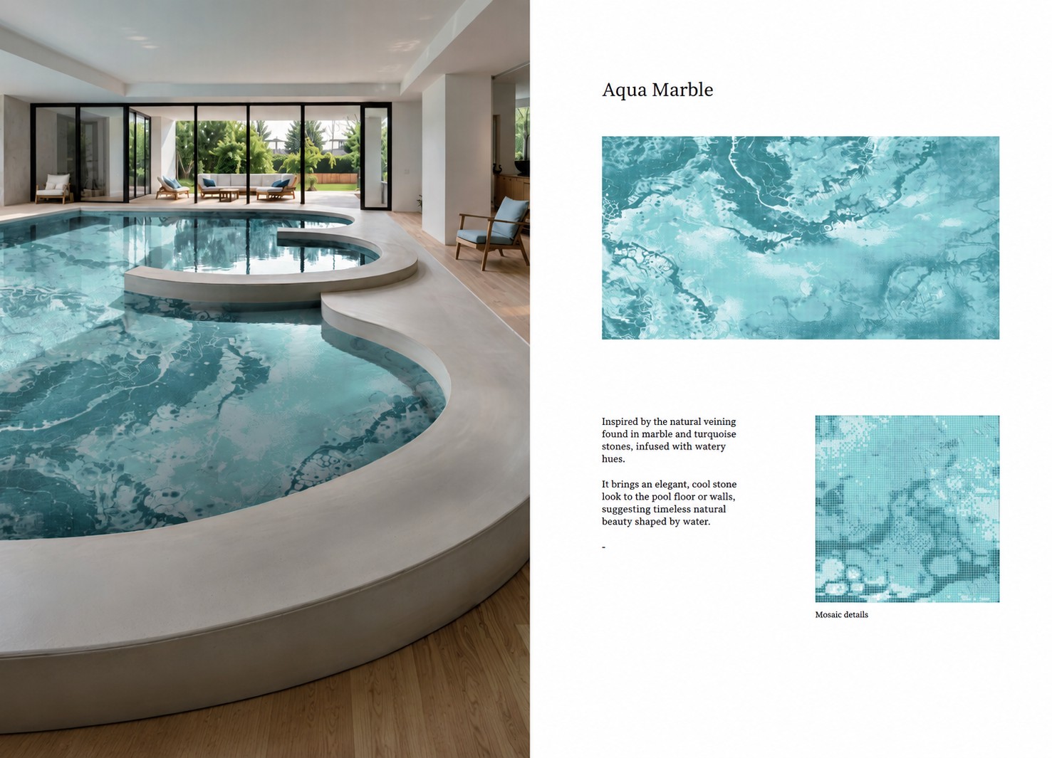 Aqua Marble Glass Mosaic collection