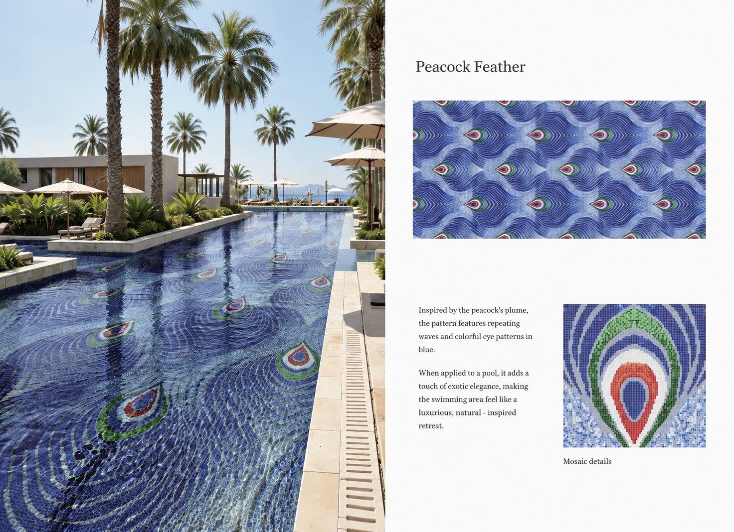 Peacock Feather Glass Mosaic collection